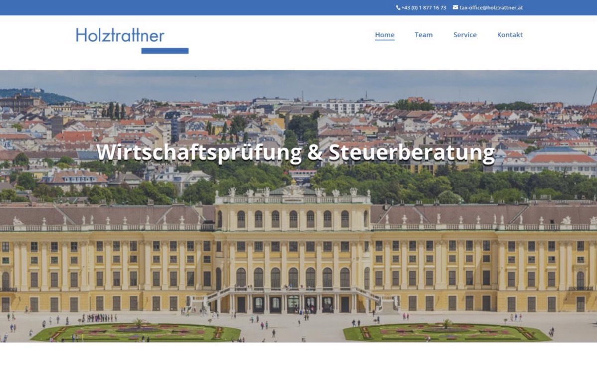 Website der Holztrattner GmbH – Wirtschaftsprüfung & Steuerberatung
