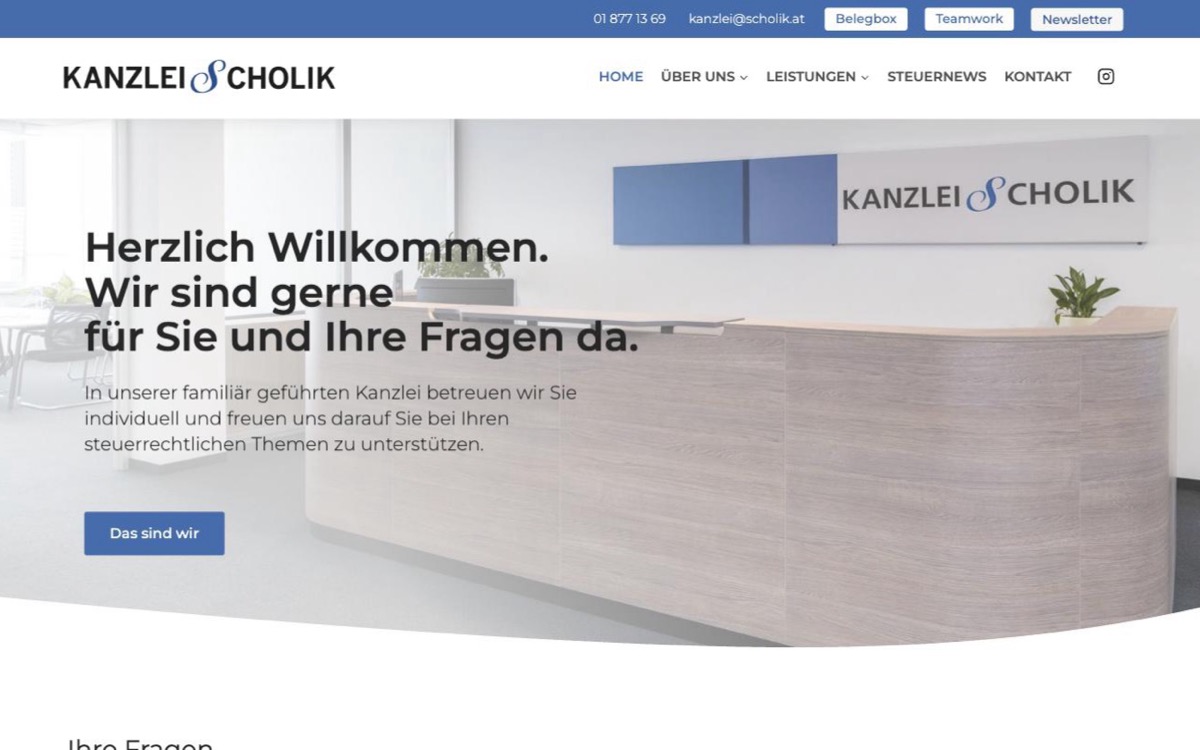 Website der Kanzlei Scholik